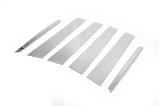 Молдинг дверних стійок (6 шт, нерж) для Mercedes ML W164