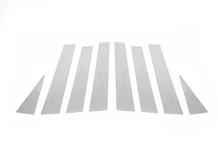 Молдинг дверних стійок (8 шт, нерж) для Nissan X-trail T31 2007-2014рр