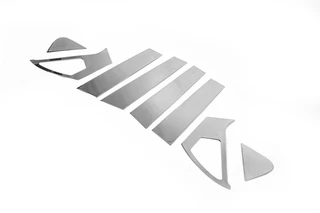 Молдинг дверних стійок (8 шт, нерж) для Nissan Juke 2010-2019 рр