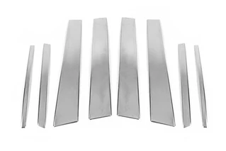 Молдинг дверних стійок (8 шт, нерж) для Toyota Rav 4 2013-2018 рр