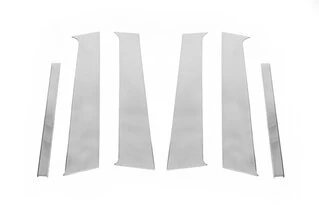 Молдинг дверних стійок (нерж.) для Renault Sandero 2013-2022 рр