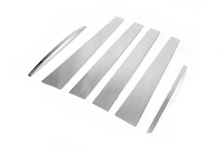 Молдинг дверних стійок (6 шт, нерж) для Fiat Fullback 2016- рр