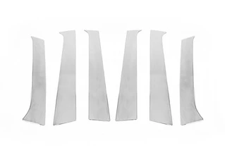 Молдинг дверних стійок (6 шт, нерж.) для Hyundai Santa Fe 2 2006-2012 рр