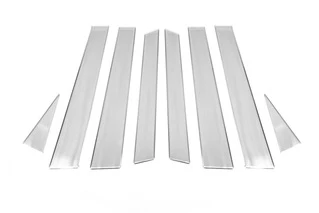 Накладки на стійки (8 шт, нерж) Carmos - Турецька сталь для Volkswagen Touareg 2010-2018 рр