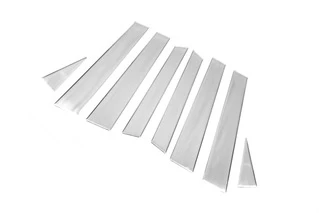 Накладки на стійки (8 шт, нерж) Carmos - Турецька сталь для Volkswagen Touareg 2010-2018 рр