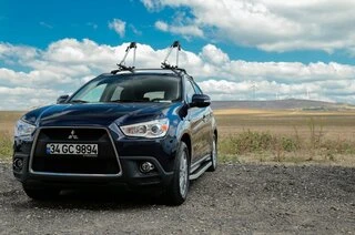 Бокові пороги Tayga Grey (2 шт., алюміній) для Mitsubishi Outlander 2006-2012рр