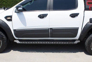 Бокові пороги Dakar V1 без LED (2015-2019, 2 шт, метал) для Mitsubishi L200 рр