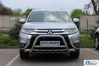 Кенгурятник WT003 (нерж.) для Mitsubishi Outlander 2012-2021 рр