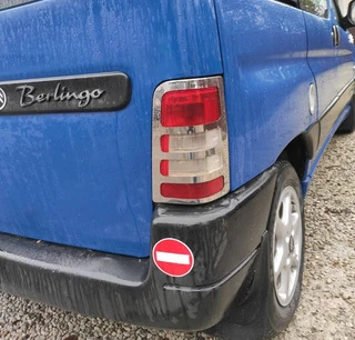 Накладка на стопи (2 шт., нерж.) OmsaLine - Італійська нержавійка для Citroen Berlingo 1996-2008 рр