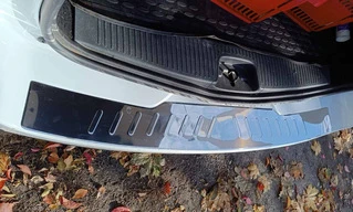 Накладка на задній бампер Carmos (нерж) для Renault Logan MCV 2013-2022 рр