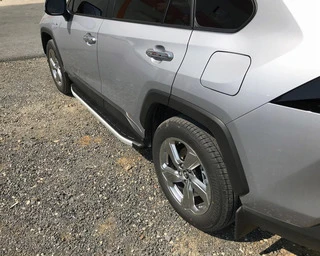 Бокові пороги Fullmond (2 шт., алюміній) для Toyota Rav 4 2019- рр
