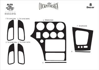 Накладки на панель (Meric) Алюміній для Alfa Romeo 159 2005-2011 рр