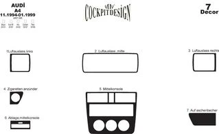 Тюнінг салону 1994-1999 (Мерич) Темне дерево для Ауди A4 B5 рр