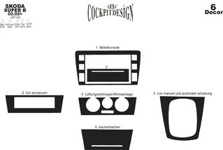 Авто декор Meric (варіант №1) Титан для Skoda Superb 2001-2009 рр