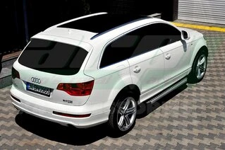 Бокові пороги Allmond Grey (2 шт., алюміній) для Ауди Q7 2005-2015 рр