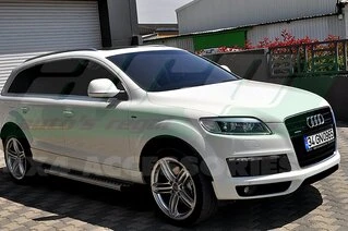 Бокові пороги Allmond Grey (2 шт., алюміній) для Ауди Q7 2005-2015 рр