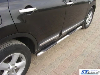Бічні труби (2 шт., нерж.) для Nissan Qashqai 2007-2010 рр