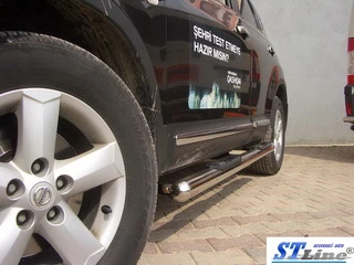 Бічні труби (2 шт., нерж.) для Nissan Qashqai 2007-2010 рр