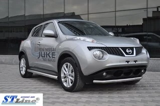 Бічні труби Ø60 (2 шт., нерж.) для Nissan Juke 2010-2019 рр