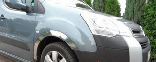 Накладки на арки (4 шт, нерж) 2 бокові двері, нержавіюча сталь для Citroen Berlingo 2008-2018 рр