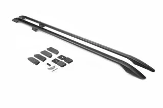 Рейлінги чорні Коротка, чавунні ніжки для Renault Trafic 2015- рр