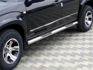 Бічні труби для стандартної бази (2 шт, нерж) для Toyota Rav 4 2006-2013 рр