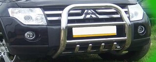 Кенгурятник QT011 (нерж.) для Mitsubishi Pajero Wagon IV