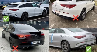 Задній дифузор з насадками (дизайн CLA45) для Mercedes CLA C118 2019- рр