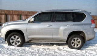 Рейлінги оригінальний дизайн (Сірі, 2 шт) для Toyota Land Cruiser Prado 150