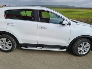 Бокові пороги Mevsim Grey (2 шт., Алюміній) для Kia Sportage 2015-2021 рр