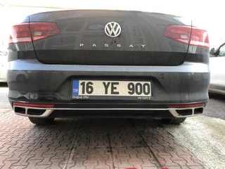 Накладки на глушник Carmos SD/SW (2019-2025, 3 шт, нерж) для Volkswagen Passat B8 рр