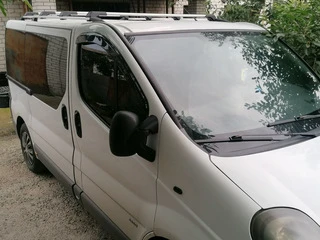 Перемички на рейлінги без ключа (2 шт) Чорний для Opel Vivaro 2001-2015 рр