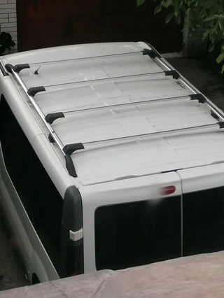 Перемички на рейлінги без ключа (2 шт) Чорний для Renault Trafic 2001-2015 рр