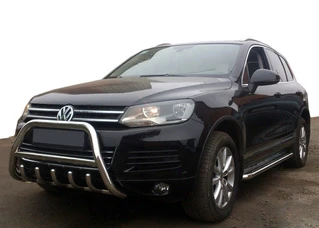 Кенгурятник WT003 (нерж) для Volkswagen Touareg 2010-2018 рр
