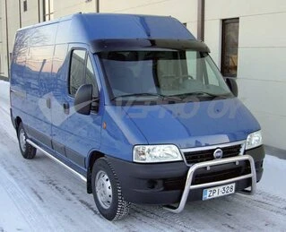 Козирьок на лобове скло (чорний глянець, 5мм) для Peugeot Boxer 1994-2006 рр