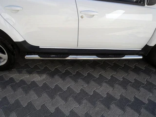 Бічні труби з втавками (2 шт., нерж.) для Dacia Duster 2008-2018 рр