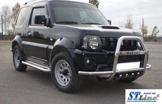 Кенгурятник з вусами QT007 (нерж) для Suzuki Jimny 1998-2018 рр