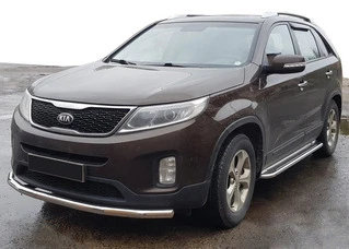 Передній захист ST008 (2013-2015, нерж.) для Kia Sorento II XM рр