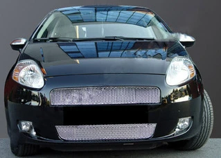 Накладки на решітку радіатора (2 част., Нерж.) для Fiat Punto Grande/EVO 2006-2018 рр
