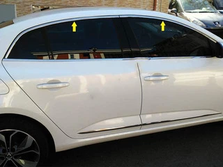 Верхня окантовка вікон (Sedan, 6 шт, нерж) OmsaLine - Італійська нержавійка для Renault Megane IV 2016-2025 рр