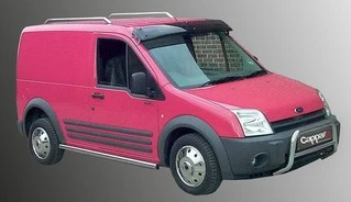 Козирьок на лобове скло (чорний глянець, 5мм) для Ford Connect 2006-2009 рр