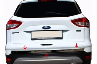 Кромка багажника (нерж.) OmsaLine - Італійська нержавійка для Ford Kuga/Escape 2013-2019 рр