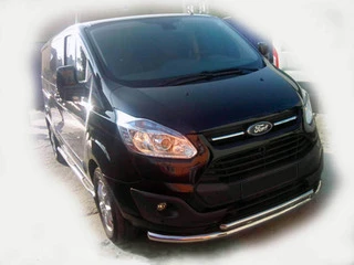 Передній захист ST014 (нерж.) 60/42 мм для Ford Custom 2013-2022 рр