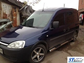 Бічні труби (2 шт., нерж.) для Opel Combo 2002-2012 рр