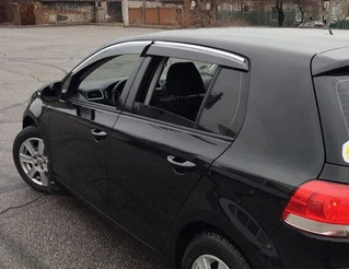 Вітровики з хромом (4 шт., Sunplex Chrome) для Volkswagen Golf 5