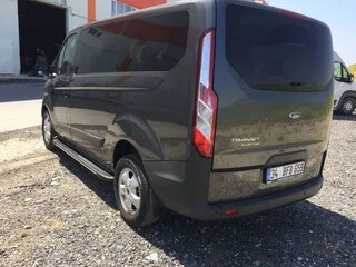 Бокові пороги Bosphorus Grey (2 шт., алюміній) Довга база для Ford Custom 2013-2022 рр