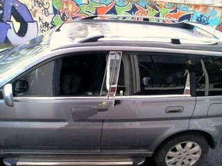 Молдинг дверних стійок (нерж) для Honda HR-V 1998-2006 рр