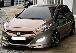 Накладки на дзеркала із вирізом під поворот BMW-style (2 шт) для Hyundai I-30 2012-2017 рр