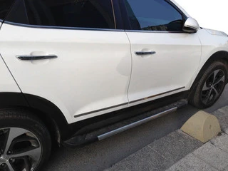 Молдинг дверний (вузький, 4 шт, нерж) Carmos - Турецька сталь для Hyundai Tucson TL 2016-2021рр