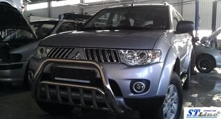 Передній захист WT002 (нерж.) для Mitsubishi Pajero Sport 2008-2015 рр